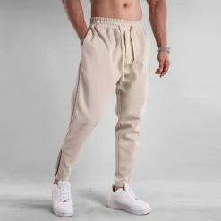 Clearance OUKU Men's Sweatpants Trousers Pocket Drawstring Elastic Waist Plain Comfort Sports Outdoor Daily Fashion Casual Black Green Micro-elastic