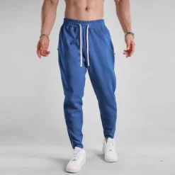 Clearance OUKU Men's Sweatpants Trousers Pocket Drawstring Elastic Waist Plain Comfort Sports Outdoor Daily Fashion Casual Black Green Micro-elastic