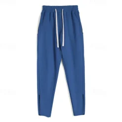 Clearance OUKU Men's Sweatpants Trousers Pocket Drawstring Elastic Waist Plain Comfort Sports Outdoor Daily Fashion Casual Black Green Micro-elastic