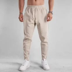 Clearance OUKU Men's Sweatpants Trousers Pocket Drawstring Elastic Waist Plain Comfort Sports Outdoor Daily Fashion Casual Black Green Micro-elastic