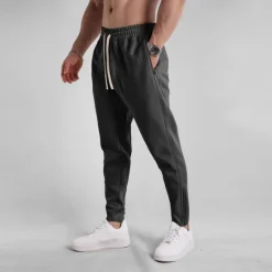 Clearance OUKU Men's Sweatpants Trousers Pocket Drawstring Elastic Waist Plain Comfort Sports Outdoor Daily Fashion Casual Black Green Micro-elastic
