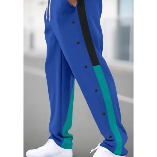 Best OUKU Men's Sweatpants Trousers Patchwork Pocket Drawstring Color Block Comfort Sports Outdoor Daily Casual Black White Micro-elastic