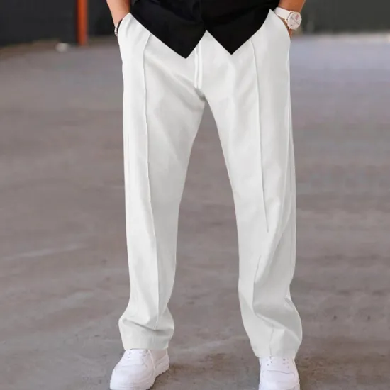 OUKU Men's Sweatpants Trousers Drawstring Elastic Waist Straight Leg Plain Comfort Sports Outdoor Daily Fashion Casual ArmyGreen Black Micro-elastic