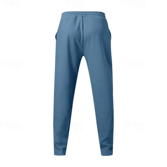 OUKU Men's Sweatpants Trousers Drawstring Elastic Waist Straight Leg Plain Comfort Sports Outdoor Daily Fashion Casual ArmyGreen Black Micro-elastic