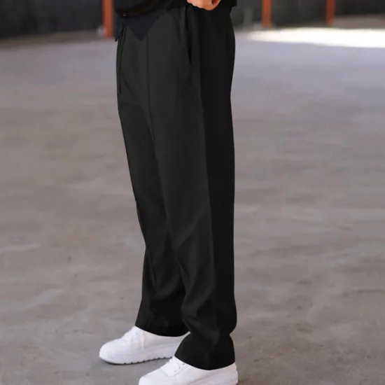 OUKU Men's Sweatpants Trousers Drawstring Elastic Waist Straight Leg Plain Comfort Sports Outdoor Daily Fashion Casual ArmyGreen Black Micro-elastic