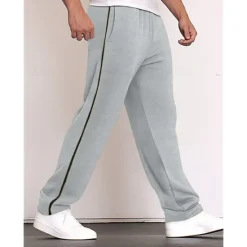 Discount OUKU Men's Sweatpants Wide Leg Sweatpants Trousers Patchwork Pocket Drawstring Color Block Comfort Sports Outdoor Daily Fashion Casual Black Red Micro-elastic