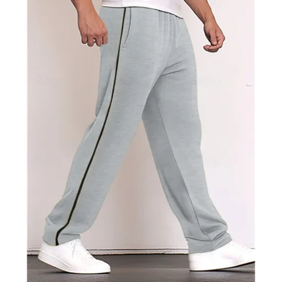 Discount OUKU Men's Sweatpants Wide Leg Sweatpants Trousers Patchwork Pocket Drawstring Color Block Comfort Sports Outdoor Daily Fashion Casual Black Red Micro-elastic