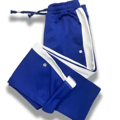 Hot OUKU Men's Sweatpants Wide Leg Sweatpants Joggers Trousers Straight Leg Sweatpants Drawstring Elastic Waist Side Button Plain Comfort Breathable Outdoor Daily Going out Fashion Casual Black White