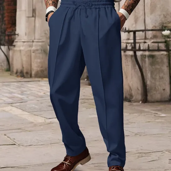 Sale OUKU Men's Sweatpants Wide Leg Sweatpants Trousers Pocket Drawstring Elastic Waist Plain Comfort Sports Outdoor Daily Fashion Casual ArmyGreen Black Micro-elastic