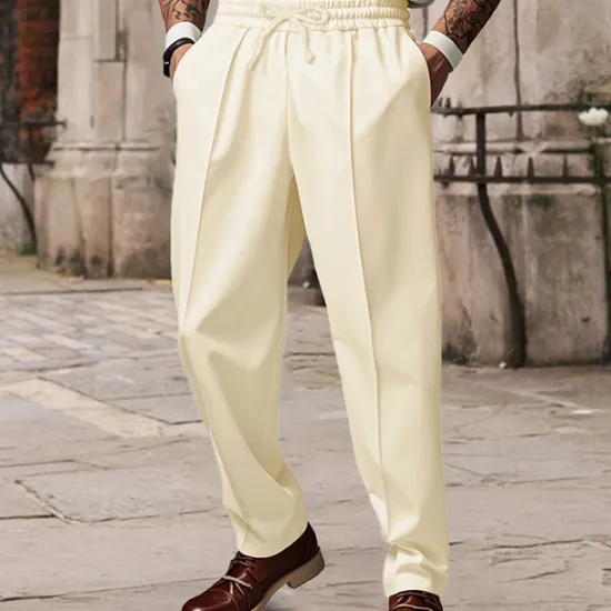 Sale OUKU Men's Sweatpants Wide Leg Sweatpants Trousers Pocket Drawstring Elastic Waist Plain Comfort Sports Outdoor Daily Fashion Casual ArmyGreen Black Micro-elastic