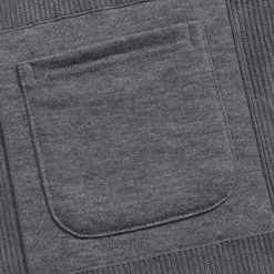 Outlet OUKU Men's Sweatshirt Black White Khaki Dark Gray Crew Neck Plain Patchwork Ribbed Front Pocket Sports & Outdoor Daily Holiday Polyester Corduroy Streetwear Basic Casual Fall & Winter Clothing Apparel