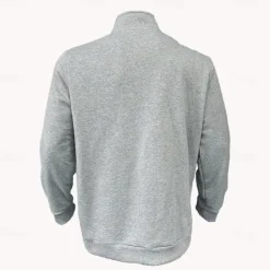 Best OUKU Men's Sweatshirt Quarter Zip Sweatshirt Black Army Green Red Navy Blue Light Grey Half Zip Plain Pocket Sports & Outdoor Daily Holiday Casual Tactical Spring & Fall Clothing Apparel Hoodies