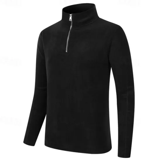 Discount OUKU Men's Sweatshirt Quarter Zip Sweatshirt Black Brown Green Dark Gray Half Zip Plain Sports & Outdoor Daily Holiday Polyester Streetwear Basic Casual Fall & Winter Clothing Apparel Hoodies Sweatshirts