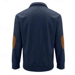 Discount OUKU Men's Sweatshirt Quarter Zip Sweatshirt Black White Navy Blue Green Half Zip Color Block Tree Sports & Outdoor Daily Holiday Polyester Corduroy Streetwear Basic Casual Fall & Winter Clothing Apparel