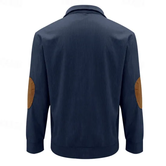 Discount OUKU Men's Sweatshirt Quarter Zip Sweatshirt Black White Navy Blue Green Half Zip Color Block Tree Sports & Outdoor Daily Holiday Polyester Corduroy Streetwear Basic Casual Fall & Winter Clothing Apparel