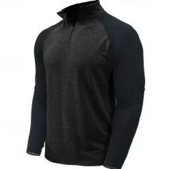 New OUKU Men's Sweatshirt Quarter Zip Sweatshirt White Red Royal Blue Blue Green Half Zip Color Block Patchwork Sports & Outdoor Daily Holiday Streetwear Basic Casual Spring & Fall Clothing Apparel Hoodies