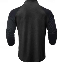 New OUKU Men's Sweatshirt Quarter Zip Sweatshirt White Red Royal Blue Blue Green Half Zip Color Block Patchwork Sports & Outdoor Daily Holiday Streetwear Basic Casual Spring & Fall Clothing Apparel Hoodies