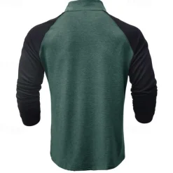 New OUKU Men's Sweatshirt Quarter Zip Sweatshirt White Red Royal Blue Blue Green Half Zip Color Block Patchwork Sports & Outdoor Daily Holiday Streetwear Basic Casual Spring & Fall Clothing Apparel Hoodies