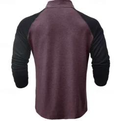 New OUKU Men's Sweatshirt Quarter Zip Sweatshirt White Red Royal Blue Blue Green Half Zip Color Block Patchwork Sports & Outdoor Daily Holiday Streetwear Basic Casual Spring & Fall Clothing Apparel Hoodies