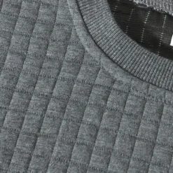 Hot OUKU Men's Sweatshirt Waffle Sweatshirt Black White Army Green Khaki Dark Gray Crew Neck Plain Ribbed Textured Knit-texture Sports & Outdoor Daily Holiday Polyester Streetwear Basic Casual Spring & Fall