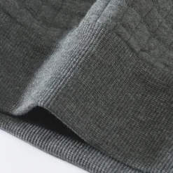 Hot OUKU Men's Sweatshirt Waffle Sweatshirt Black White Army Green Khaki Dark Gray Crew Neck Plain Ribbed Textured Knit-texture Sports & Outdoor Daily Holiday Polyester Streetwear Basic Casual Spring & Fall