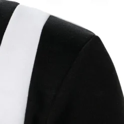 New OUKU Men's Sweatshirt Zip Up Hoodie Full Zip Sweatshirt Black White Wine Navy Blue Khaki Standing Collar Color Block Zip Up Patchwork Sports & Outdoor Daily Holiday Polyester Streetwear Basic Casual