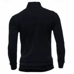 Outlet OUKU Men's Sweatshirt Zip Up Hoodie Full Zip Sweatshirt Black Wine Army Green Navy Blue Light Grey Standing Collar Plain Zip Up Sports & Outdoor Daily Holiday Polyester Streetwear Basic Casual Spring