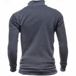 Outlet OUKU Men's Sweatshirt Zip Up Hoodie Full Zip Sweatshirt Black Wine Army Green Navy Blue Light Grey Standing Collar Plain Zip Up Sports & Outdoor Daily Holiday Polyester Streetwear Basic Casual Spring