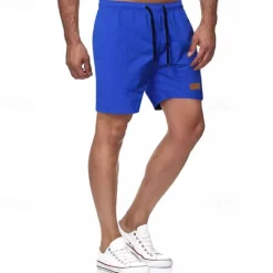New OUKU Men's Swim Shorts Shorts Summer Shorts Casual Shorts Pocket Drawstring Elastic Waist Plain Comfort Breathable Short Outdoor Vacation Sport Casual Black White