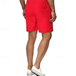 New OUKU Men's Swim Shorts Shorts Summer Shorts Casual Shorts Pocket Drawstring Elastic Waist Plain Comfort Breathable Short Outdoor Vacation Sport Casual Black White