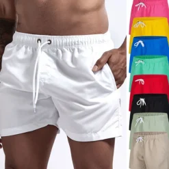Clearance OUKU Men's Swim Shorts Swim Trunks Quick Dry Board Shorts Bathing Suit Breathable Drawstring With Pockets - Swimming Surfing Beach Water Sports Solid Colored Spring Summer