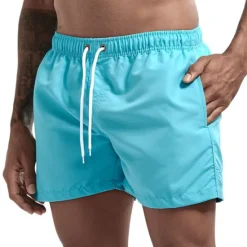 Clearance OUKU Men's Swim Shorts Swim Trunks Quick Dry Board Shorts Bathing Suit Breathable Drawstring With Pockets - Swimming Surfing Beach Water Sports Solid Colored Spring Summer