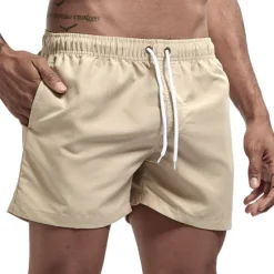New OUKU Men's Swim Shorts Swim Trunks Quick Dry Board Shorts Bathing Suit Breathable Drawstring With Pockets - Swimming Surfing Beach Water Sports Solid Colored Spring Summer