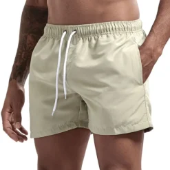New OUKU Men's Swim Shorts Swim Trunks Quick Dry Board Shorts Bathing Suit Breathable Drawstring With Pockets - Swimming Surfing Beach Water Sports Solid Colored Spring Summer