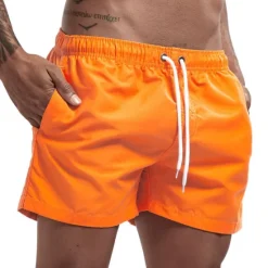 New OUKU Men's Swim Shorts Swim Trunks Quick Dry Board Shorts Bathing Suit Breathable Drawstring With Pockets - Swimming Surfing Beach Water Sports Solid Colored Spring Summer