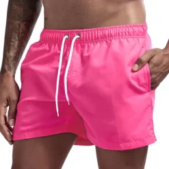 New OUKU Men's Swim Shorts Swim Trunks Quick Dry Board Shorts Bathing Suit Breathable Drawstring With Pockets - Swimming Surfing Beach Water Sports Solid Colored Spring Summer