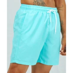 Outlet OUKU Men's Swim Shorts Swim Trunks Beach Shorts Sports Going out Weekend Breathable Quick Dry Running Casual Pocket Drawstring with Mesh lining Plain Knee Length Gymnatics Activewear Yellow Pink