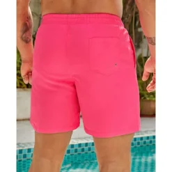 Outlet OUKU Men's Swim Shorts Swim Trunks Beach Shorts Sports Going out Weekend Breathable Quick Dry Running Casual Pocket Drawstring with Mesh lining Plain Knee Length Gymnatics Activewear Yellow Pink
