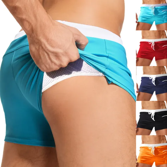 Hot OUKU Men's Swim Shorts Swim Trunks Quick Dry with Mesh Lining Board Shorts Drawstring Zipper Pocket Breathable Bottoms - Swimming Surfing Beach Water Sports Solid Colored Spring Summer
