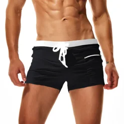 Hot OUKU Men's Swim Shorts Swim Trunks Quick Dry with Mesh Lining Board Shorts Drawstring Zipper Pocket Breathable Bottoms - Swimming Surfing Beach Water Sports Solid Colored Spring Summer