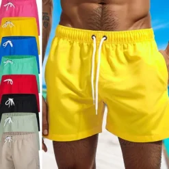 Clearance OUKU Men's Swim Shorts Swim Trunks Quick Dry Board Shorts Bathing Suit Breathable Drawstring With Pockets - Swimming Surfing Beach Water Sports Solid Colored Spring Summer