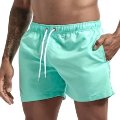 Clearance OUKU Men's Swim Shorts Swim Trunks Quick Dry Board Shorts Bathing Suit Breathable Drawstring With Pockets - Swimming Surfing Beach Water Sports Solid Colored Spring Summer