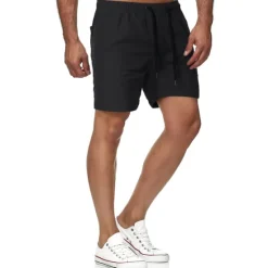Clearance OUKU Men's Swim Shorts Swim Trunks Board Shorts Beach Shorts Running Shorts Drawstring Elastic Waist Plain Print Quick Dry Outdoor Short Casual Beach Cotton Blend Shorts Casual / Sporty Green Black