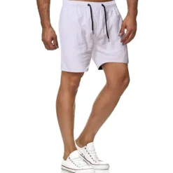 Clearance OUKU Men's Swim Shorts Swim Trunks Board Shorts Beach Shorts Running Shorts Drawstring Elastic Waist Plain Print Quick Dry Outdoor Short Casual Beach Cotton Blend Shorts Casual / Sporty Green Black