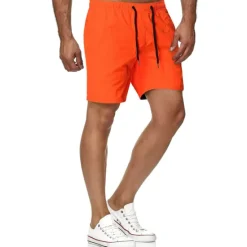 Clearance OUKU Men's Swim Shorts Swim Trunks Board Shorts Beach Shorts Running Shorts Drawstring Elastic Waist Plain Print Quick Dry Outdoor Short Casual Beach Cotton Blend Shorts Casual / Sporty Green Black