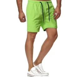 Clearance OUKU Men's Swim Shorts Swim Trunks Board Shorts Beach Shorts Running Shorts Drawstring Elastic Waist Plain Print Quick Dry Outdoor Short Casual Beach Cotton Blend Shorts Casual / Sporty Green Black