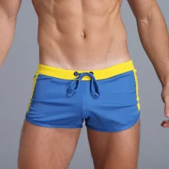Best OUKU Men's Swim Trunks Daily Beach Breathable Quick Dry Drawstring Elastic Waist Color Block Short Sport Casual Activewear Black White Micro-elastic