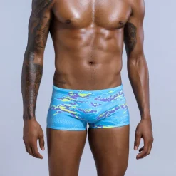 Hot OUKU Men's Swim Trunks Swim Shorts Quick Dry Board Shorts Bathing Suit Drawstring 2 in 1 Swimming Surfing Beach Water Sports Painting Summer