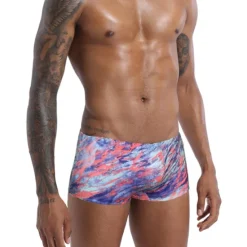 Hot OUKU Men's Swim Trunks Swim Shorts Quick Dry Board Shorts Bathing Suit Drawstring 2 in 1 Swimming Surfing Beach Water Sports Painting Summer
