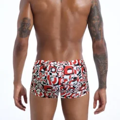 Hot OUKU Men's Swim Trunks Swim Shorts Quick Dry Board Shorts Bathing Suit Drawstring 2 in 1 Swimming Surfing Beach Water Sports Painting Summer